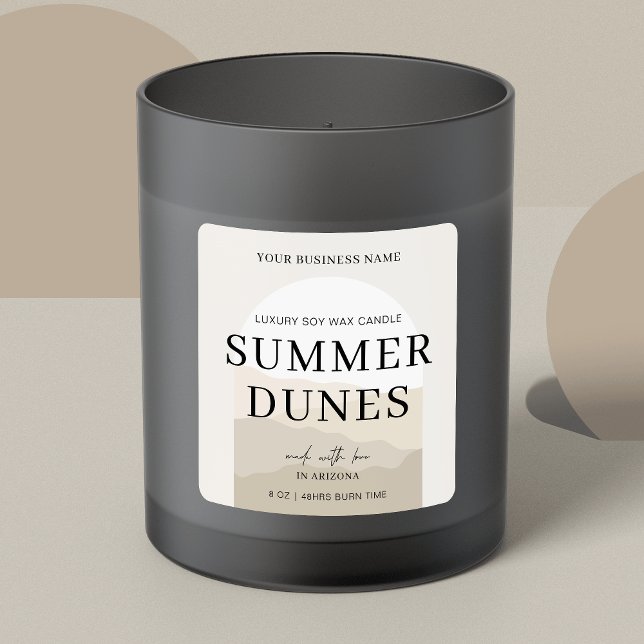 Boho Arch Neutral Color Elegant Candle Square Sticker (Creator Uploaded)