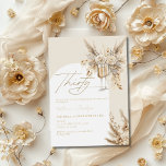 Boho Arch Pampas Grass Champagne 30th Birthday Invitation<br><div class="desc">Embrace the spirit of celebration with our exquisite 30th Birthday Party Invitation, featuring a mesmerizing watercolor arrangement of modern boho pampas grass flowers intertwined with glasses of champagne. This invitation effortlessly captures the essence of bohemian charm and sophistication, setting the stage for a memorable milestone celebration. With its delicate yet...</div>