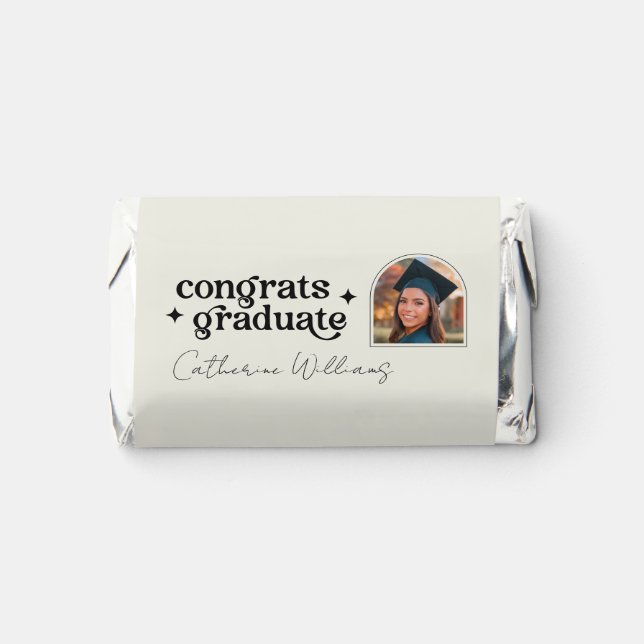 Boho Arch Photo Congrats Graduate Graduation Hershey's Miniatures (Front)
