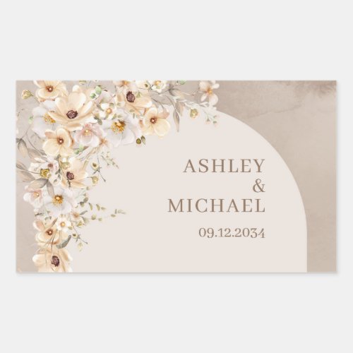 Boho arch summer Wildflower Rustic wedding sticker