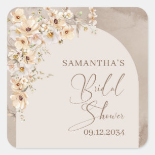 Boho arch summer Wildflower Rustic wedding sticker