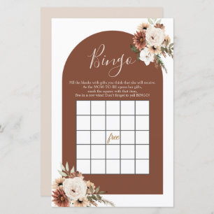 Boho Arch Terracota Floral Bingo Games