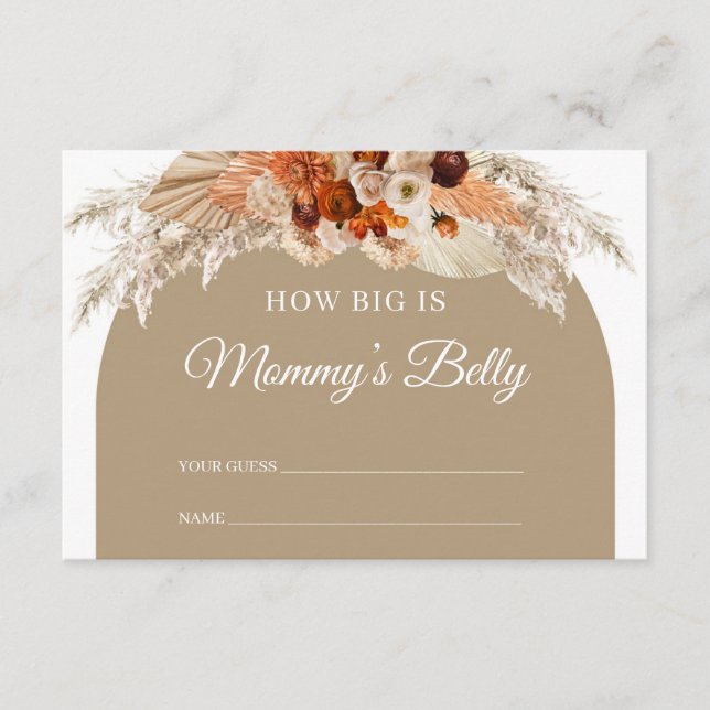 Boho arch terracotta how big is mommy's belly enclosure card (Front)
