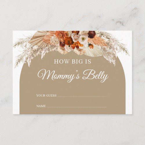 Boho arch terracotta how big is mommys belly enclosure card