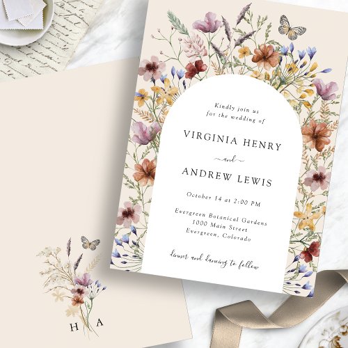 Boho Arch Wedding Invitation