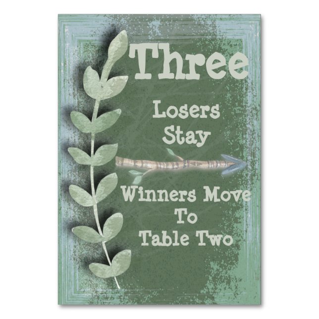 Boho Arrow Bunco Table Card #3 (Front)