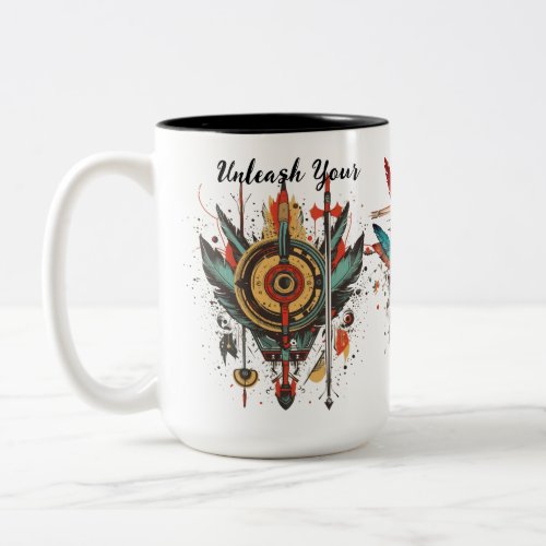 Boho Arrow Symbols 4 Two_Tone Coffee Mug