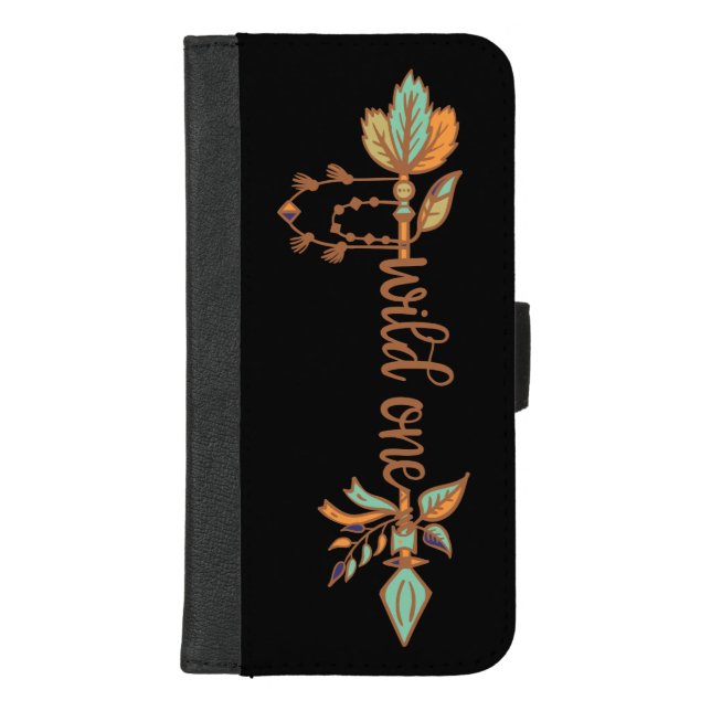 Boho Arrow Wild One iPhone Wallet Case (Front)