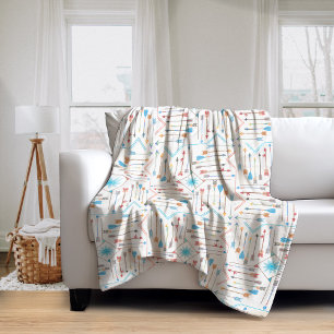 Boho Arrows and Sun V11 ID748 Fleece Blanket
