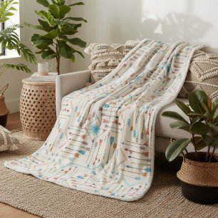 Boho Arrows and Sun V11 ID748 Sherpa Blanket