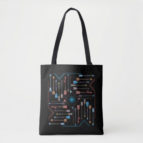 Boho Arrows and Sun V11 Sq ID748 Tote Bag