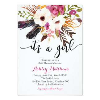 Floral Baby Shower Invitations & Announcements | Zazzle