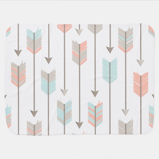 Boho Arrows Pattern Receiving Blanket (Horizontal)