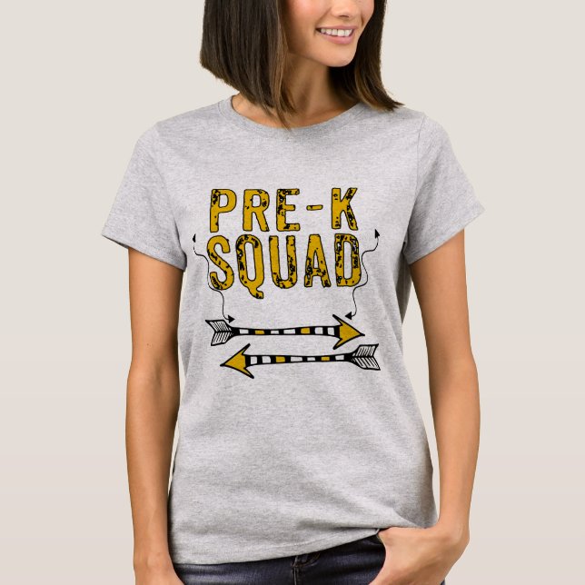 Boho Arrows Pre-K Squad Personalized T-shirt (Front)