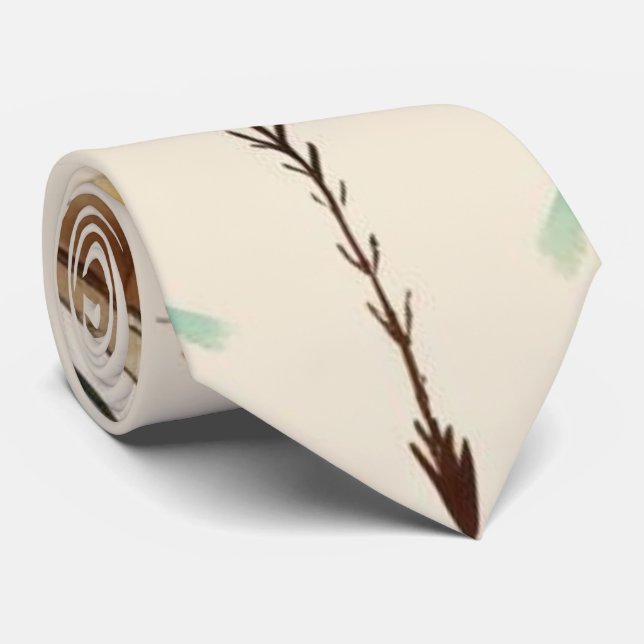 Boho Arrows Teal Brown Neck Tie  (Rolled)