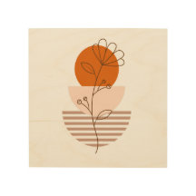 Boho art flower at sunset