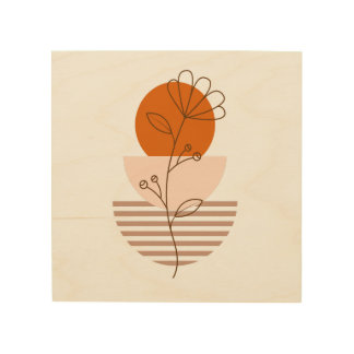 Boho art flower at sunset