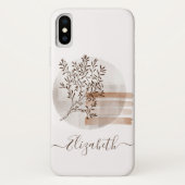 Boho Art Style Foliage Personalized Case-Mate iPhone Case (Back)