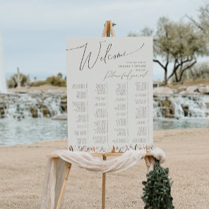 Boho Autumn | Beige Alphabetical Seating Chart Foam Board