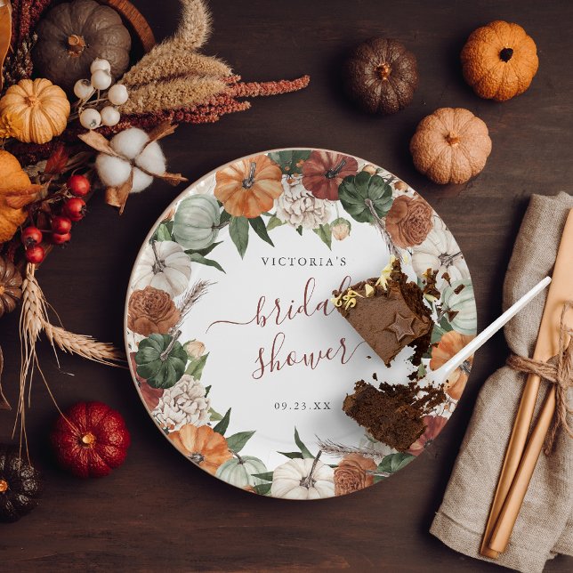 Boho Autumn Bridal Shower Paper Plates (Creator Uploaded)