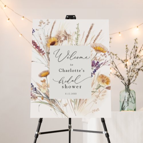 Boho Autumn Bridal Shower Welcome Sign