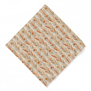 Boho Autumn Floral Pampas Grass Botanical Wedding Bandana