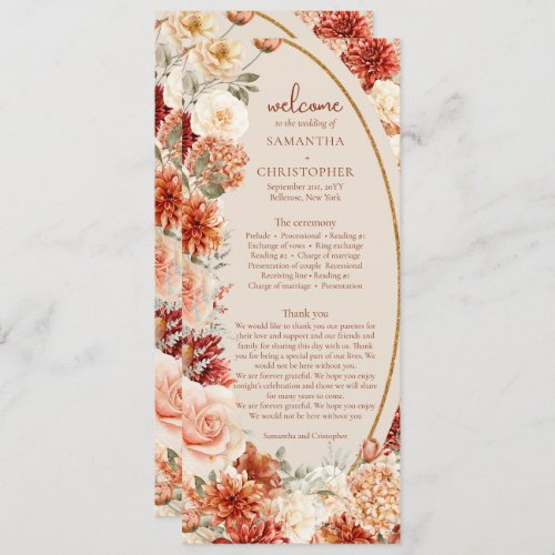 Boho autumn garden spices orange beige program