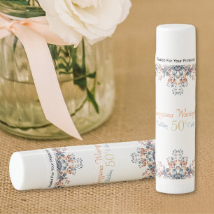 Boho Autumn Leaves 50th Birthday Lip Balm