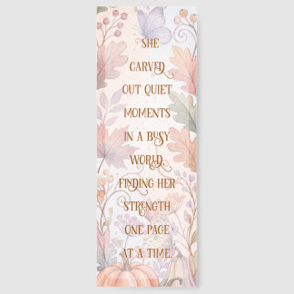 Boho Autumn Pumpkin Fall Quote Bookmark