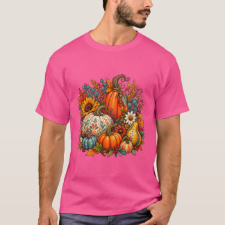Boho Autumn Pumpkins T-Shirt