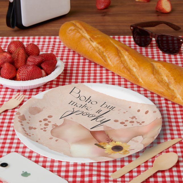 Boho Autumn Quote Paper Plates (Picnic)