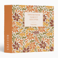 Boho Autumn Terracotta Floral Personalized Recipe
