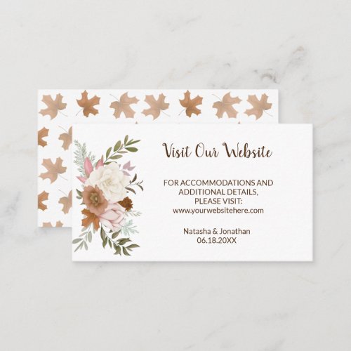 Boho Autumn Visit our website Wedding insert card