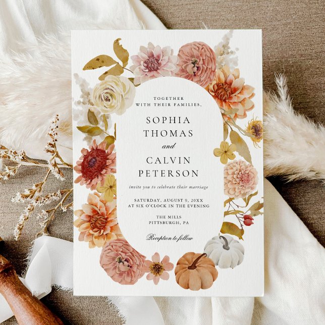 Boho Autumn Wedding Invitation (Creator Uploaded)