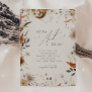 Boho Autumn Wildflower | Beige Casual Wedding Invitation