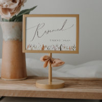 Boho Autumn Wildflower | Beige Reserved Sign