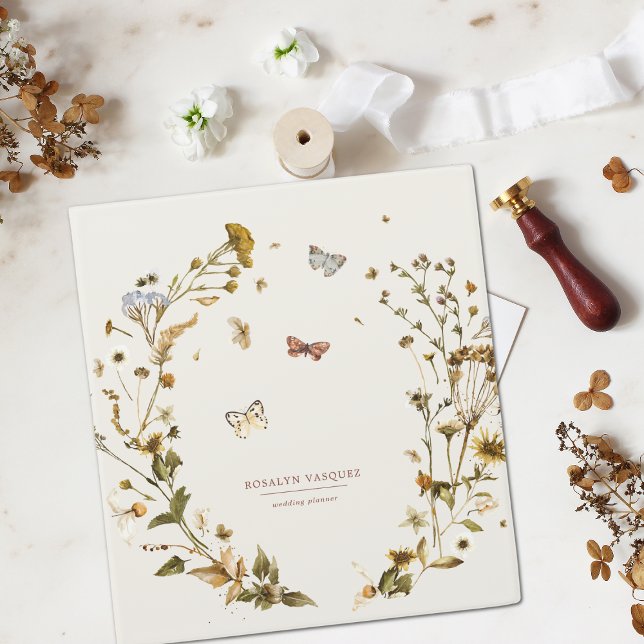 Boho Autumn Wildflower | Botanical 3 Ring Binder (Creator Uploaded)