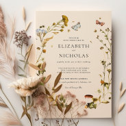 Boho Autumn Wildflower | Botanical Wedding Invitation at Zazzle