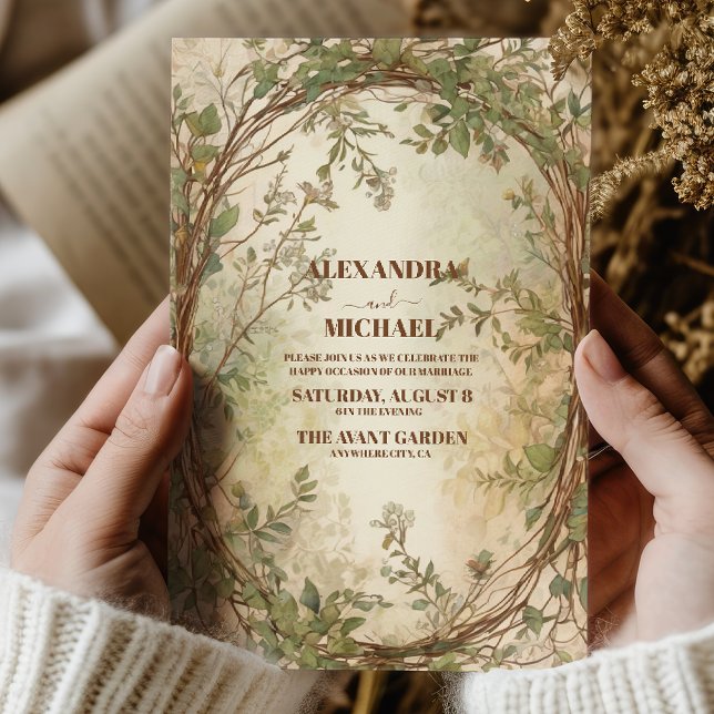 Boho Autumn Wildflower Botanical Wedding Invitation (Creator Uploaded)