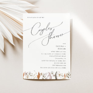 Boho Autumn Wildflower Couples Shower Invitation