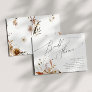 Boho Autumn Wildflower | Horizontal Bridal Shower Invitation