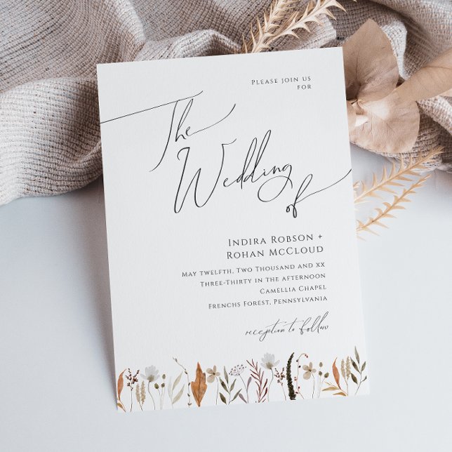 Boho Autumn Wildflower | The Wedding Of Invitation (Creator Uploaded)