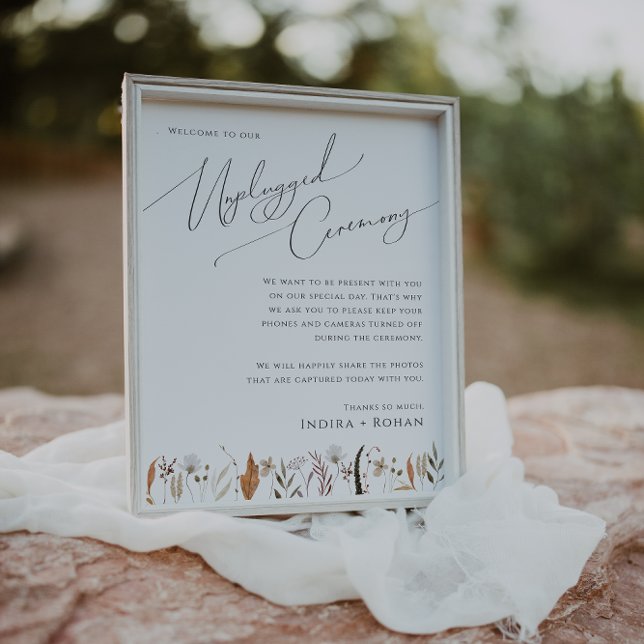 Boho Autumn Wildflower | Unplugged Ceremony Foam Board (Creator Uploaded)