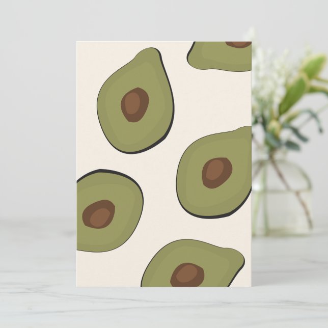 Boho Avocado Pattern Tropical Summer Print (Standing Front)