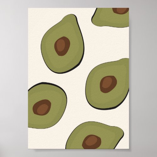 Boho Avocado Pattern Tropical Summer Print