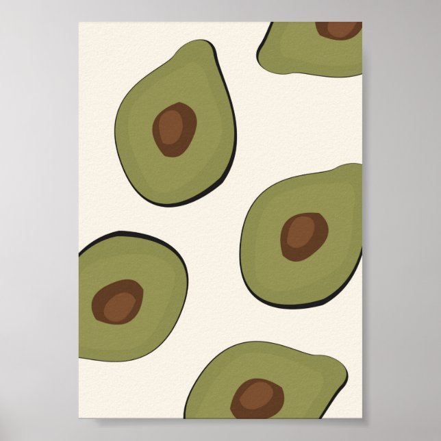 Boho Avocado Pattern Tropical Summer Print (Front)