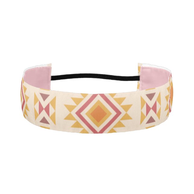 Boho Aztec Mudcloth Athletic Headband (Front)