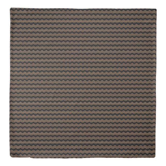 Boho Aztec Tribal Inspired Arrows Brown Black Duvet Cover (Front)