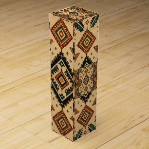Boho Aztec Tribal Pattern Kitchen Apron Rustic S Wine Box
