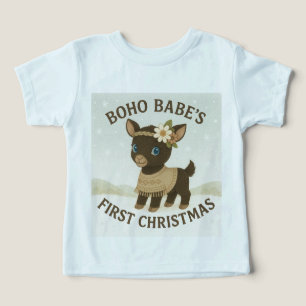 Boho Babe's First Christmas! Toddler T-shirt